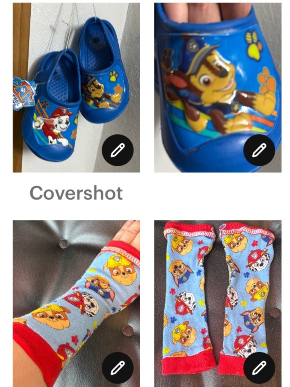 Paw Patrol sandals 7/8+PEZ NIP+🐾💪🏼warmers❤️🐶